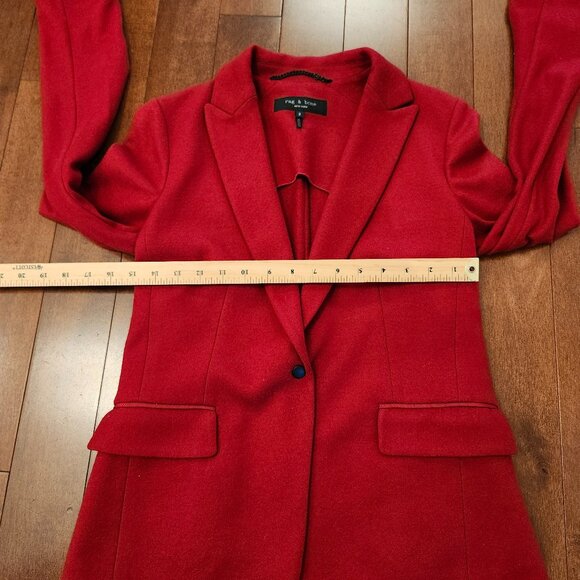 Rag & Bone women's red wool blazer in size 2 - Picture 9 of 9